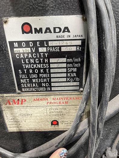 Used 1984 - 3/16" x 4' Amada M-1245 Mechanical Shear
