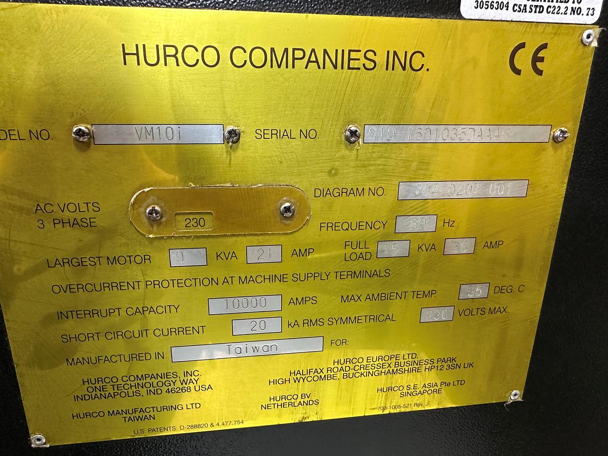 Used 2015 Hurco VM-10i CNC Machining Center