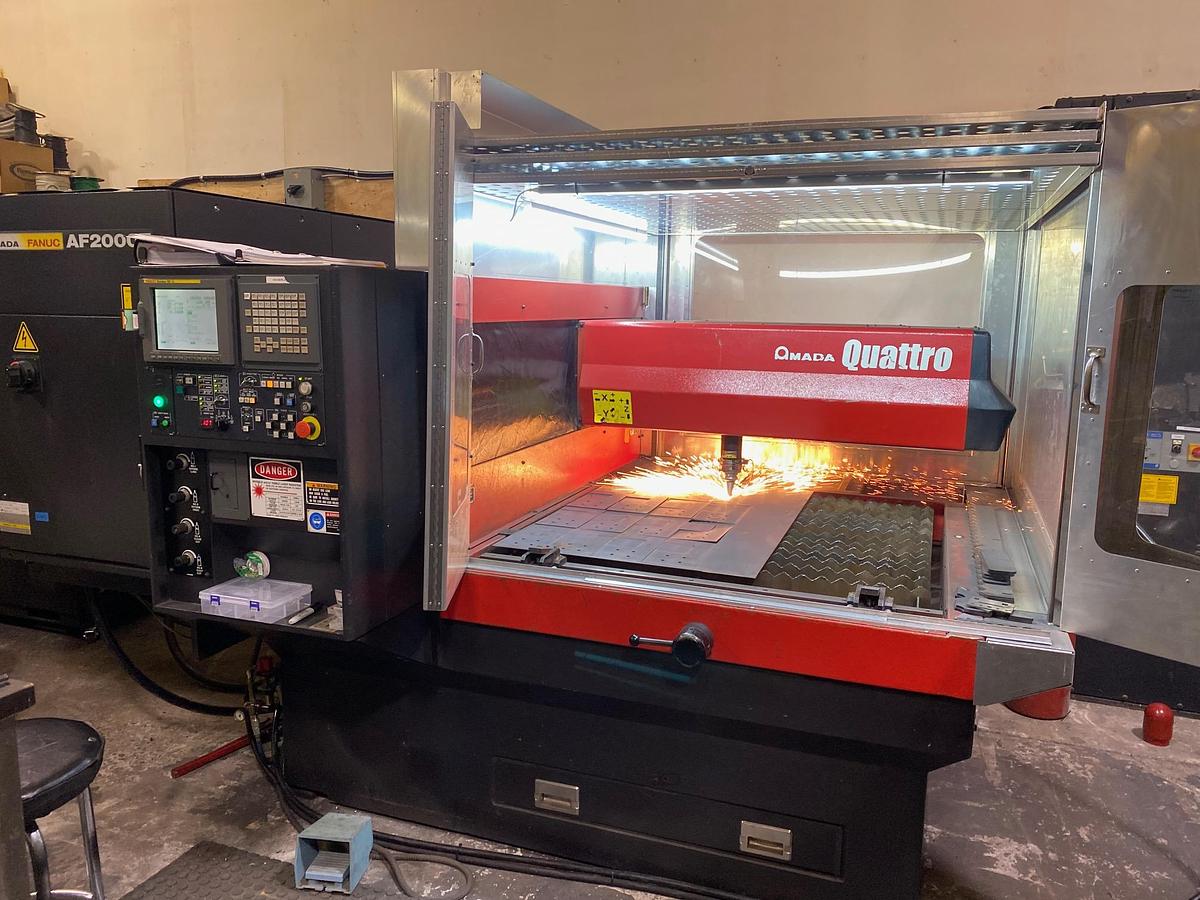 Used 2008 - 2,000 Watt Amada Quattro 4x4 CNC Laser