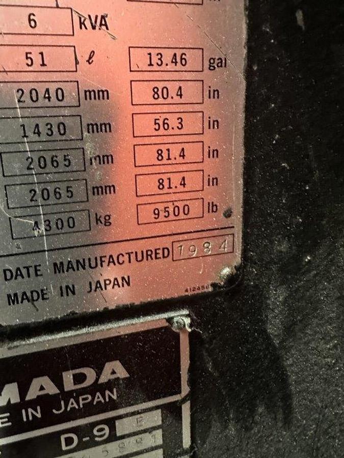 Used 1984 - 88 Ton Amada RG-80S CNC Press Brake