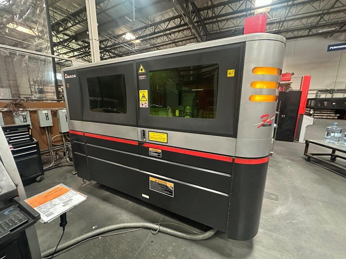 Used 2014 - 4000 Watt Amada FOL-3015AJ CNC Fiber Laser w/ Automation