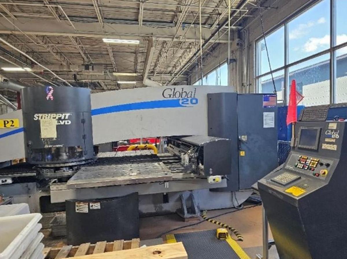 Used SET OF 2 - 2004 & 2002 - 20 Ton LVD Strippit Global 20/1215 CNC Turret Punch