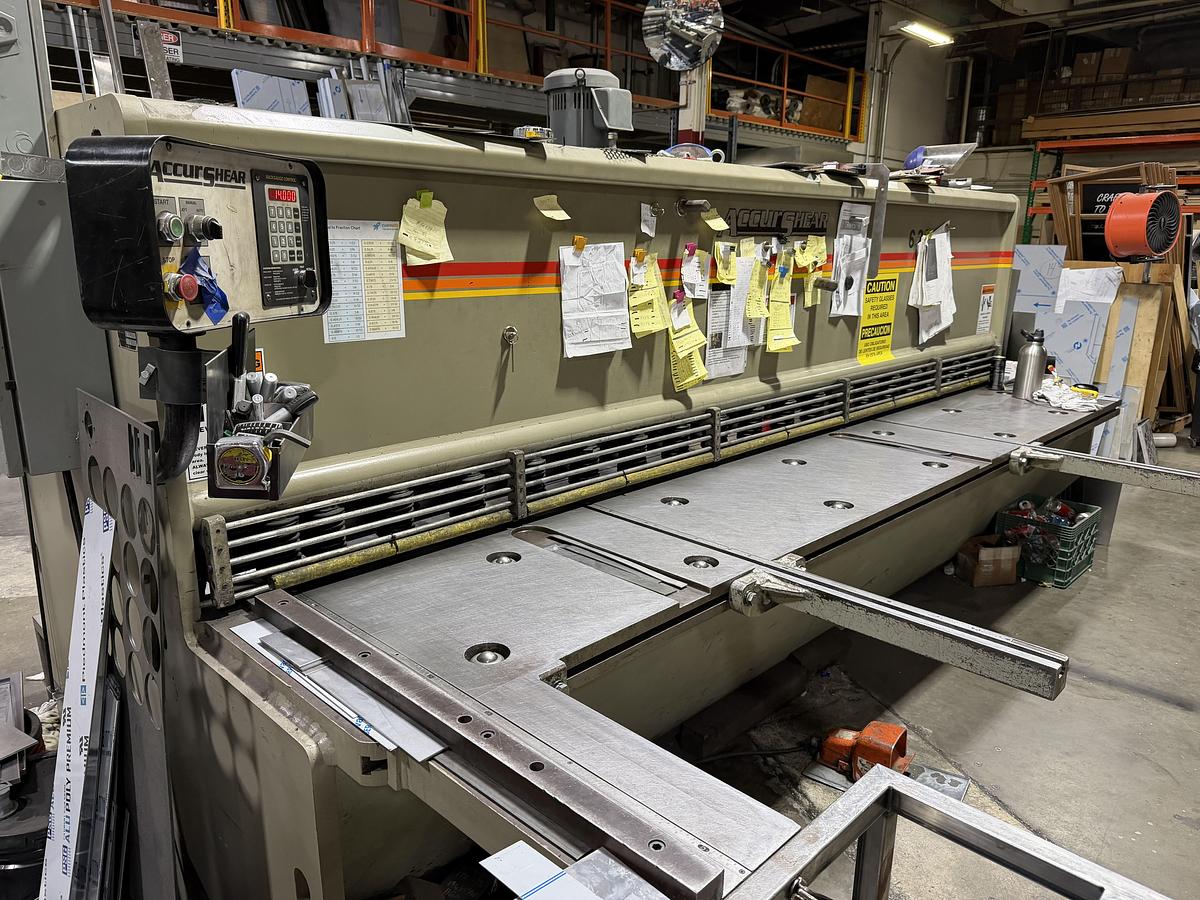 Used 2002 - 1/4" x 12' Accurshear 625012 CNC Hydraulic Shear