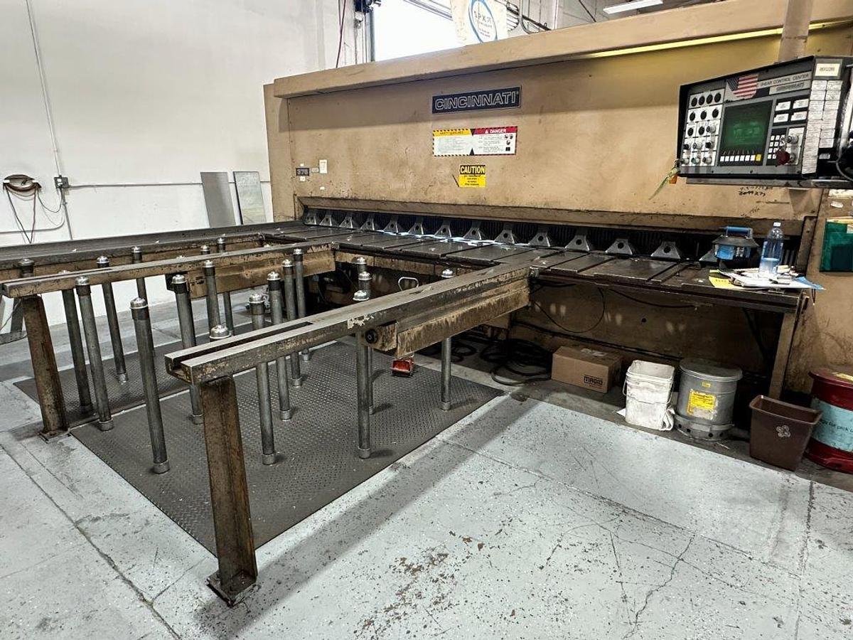 Used 3/8" x 14' Cincinnati 375HSx14 CNC Hydraulic Shear