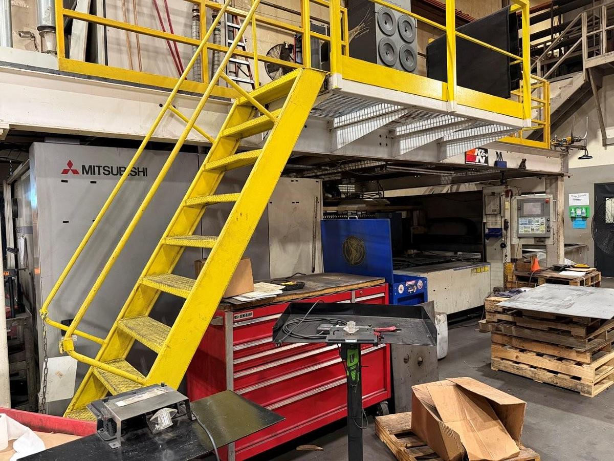 Used 2007 - 4000 Watt Mitsubishi 3015LVP CNC CO2 Laser w/Chiller & Dust Collector
