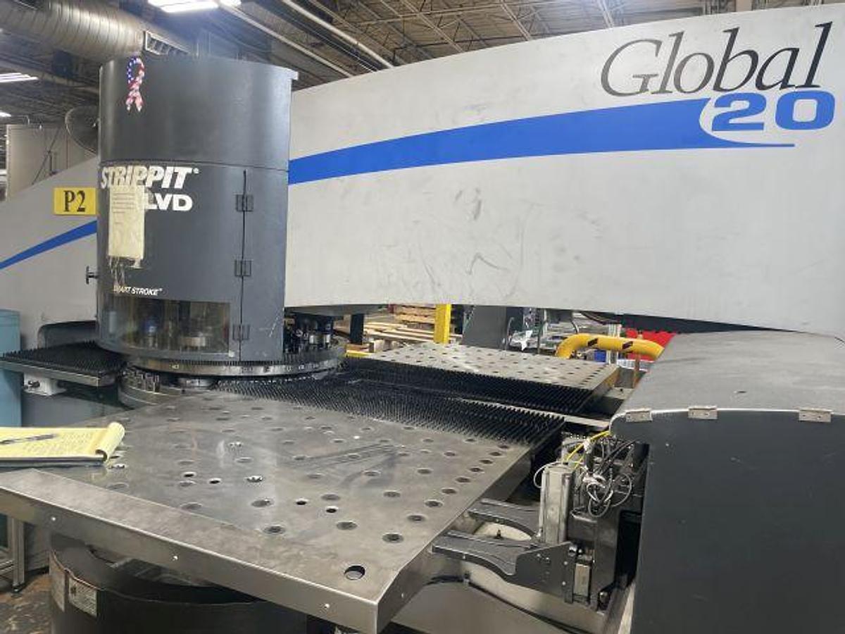 Used SET OF 2 - 2004 & 2002 - 20 Ton LVD Strippit Global 20/1215 CNC Turret Punch