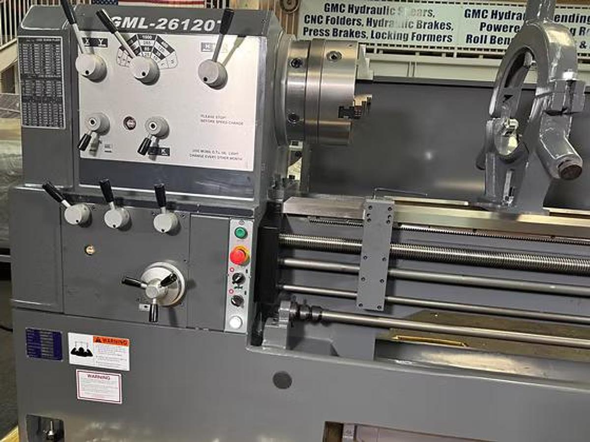26" x 120" GMC GML-26120T Heavy Duty Precision Gap Bed Lathe