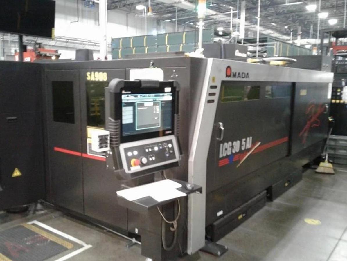 Used 2016 - 2,000 Watt Amada LCG-3015AJ CNC Fiber Laser