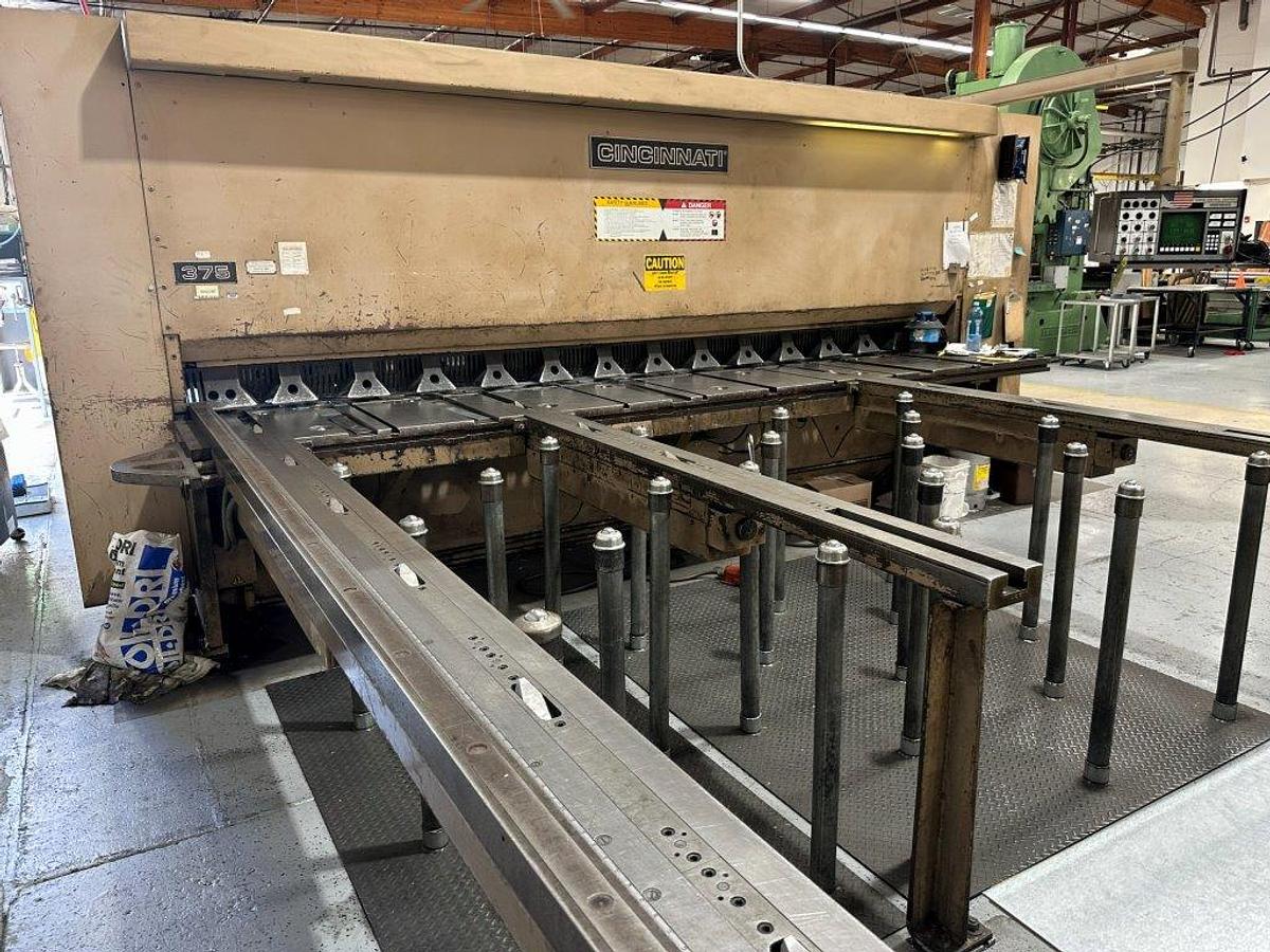 Used 3/8" x 14' Cincinnati 375HSx14 CNC Hydraulic Shear