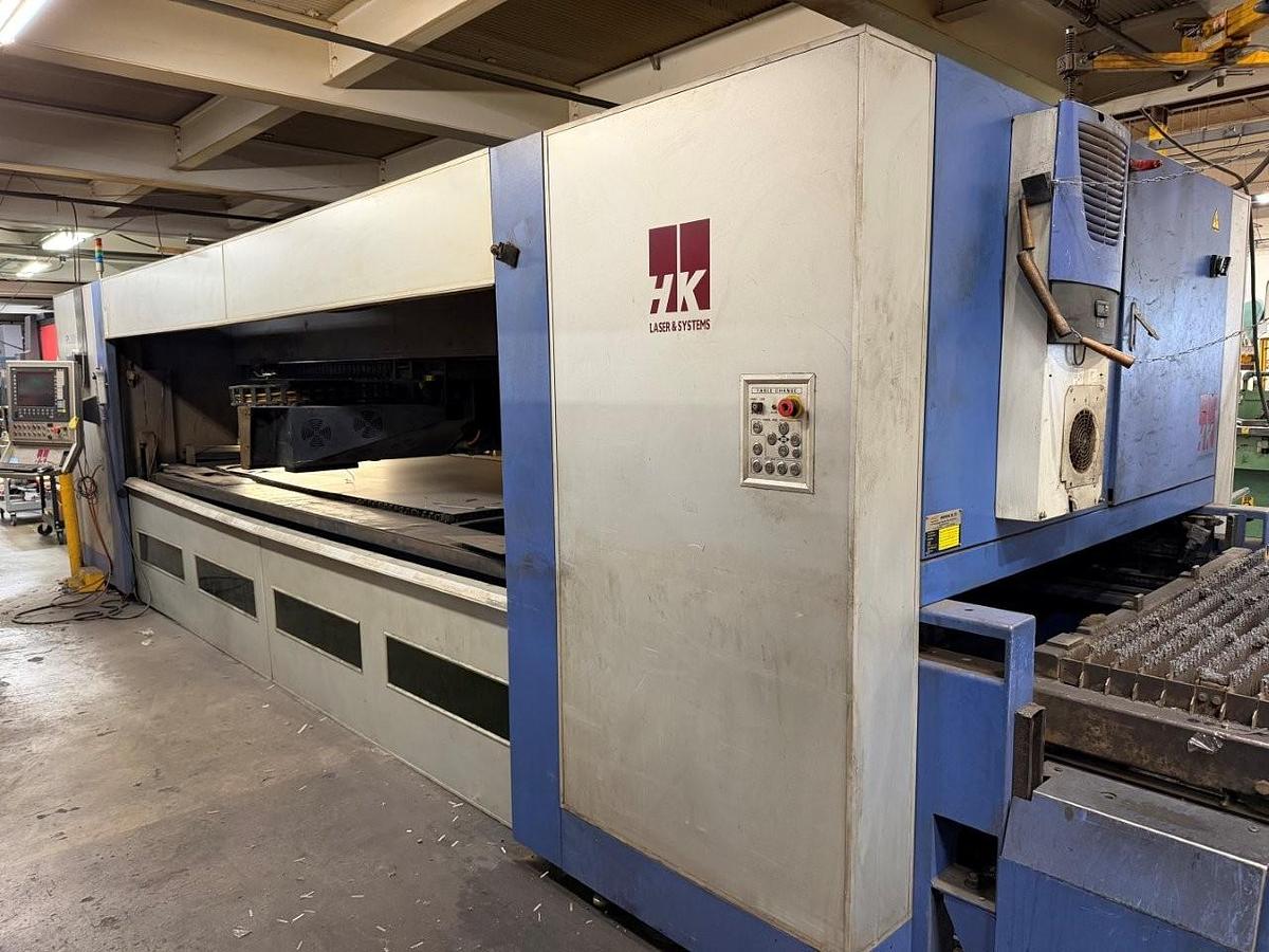 Used 2014 - 4000 Watt HK PL3015 CNC Fiber Laser Cutting System