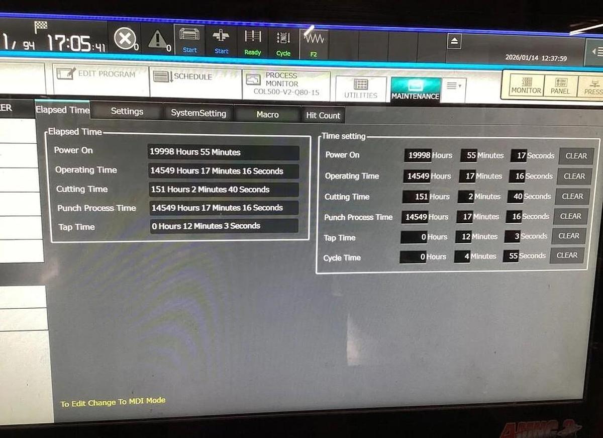 Used 2019 - 33 Ton Amada EMK-3612-MII Servo Driven Turret Punch