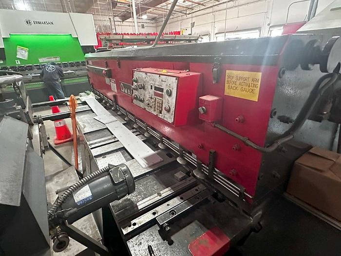 Used 1983 - 3/16" x 10' Amada M-3045 Power Squaring Shear