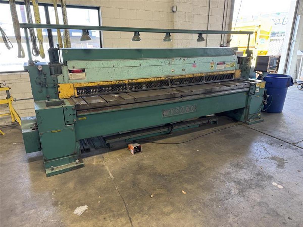 Used 1/4" x 10' Wysong Model 1025 Mechanical Shear