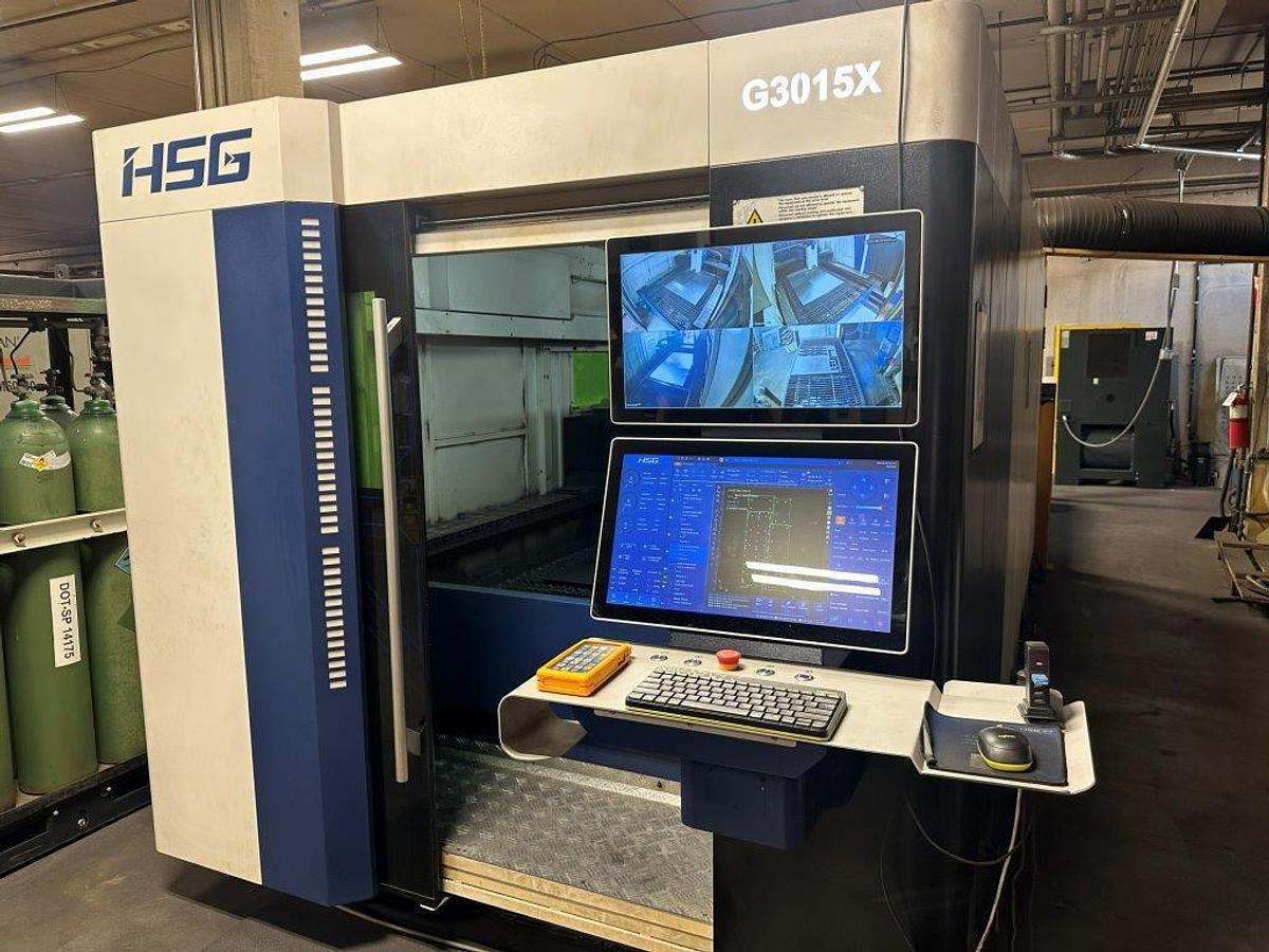 Used 2024 - 6,000 Watt HSG G3015X-6K Fiber Laser