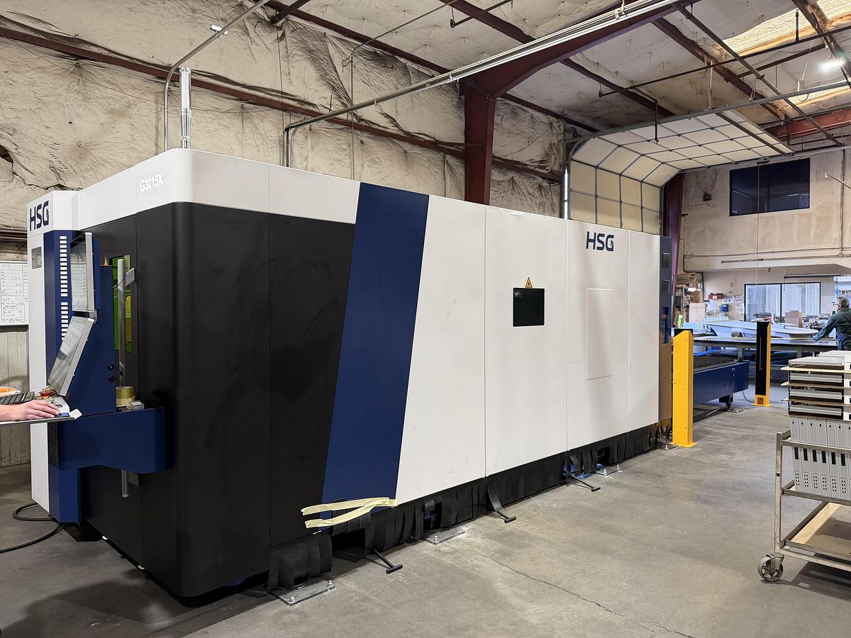 12,000 Watt HSG G3015X-12K Fiber Laser with Shuttle Table