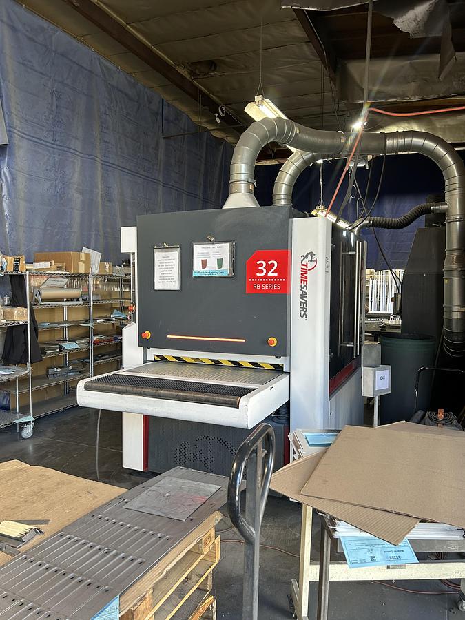 Used 2021 - 43" Timesaver 32 Series Deburring, Edge Rounding, Finishing Machine