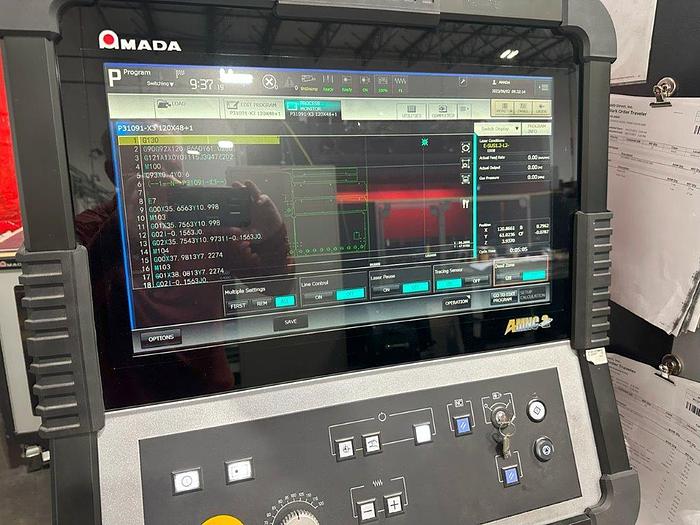 Used 2015 - 2000 Watt Amada ENSIS 3015-AJ Fiber Laser