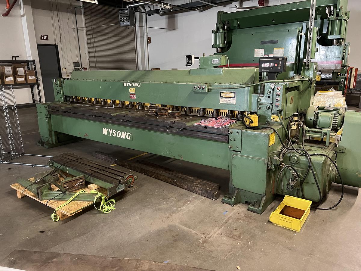 Used 10 ga. x 12' Wysong 10-144 Mechanical Shear