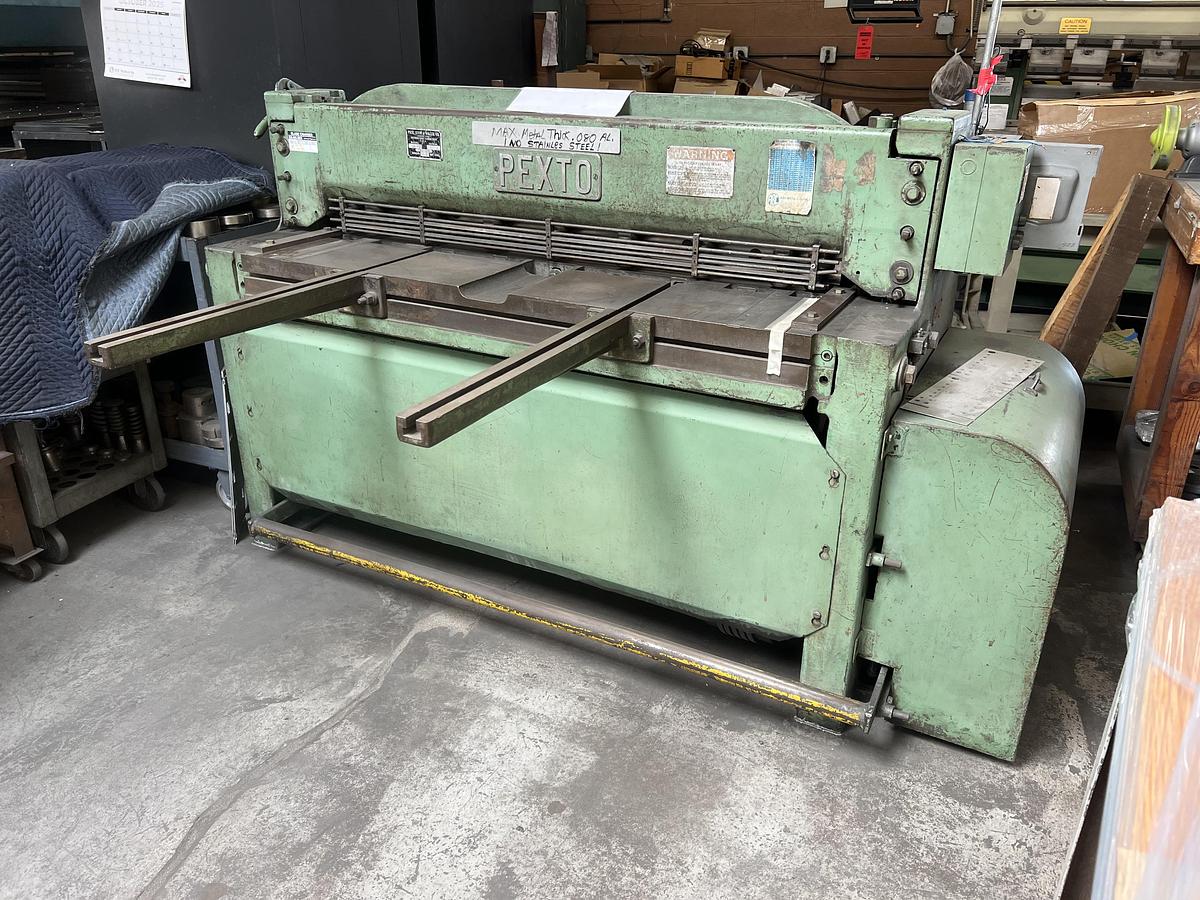 Used 52" x 12 GA. Pexto 12U52 Mechanical Shear