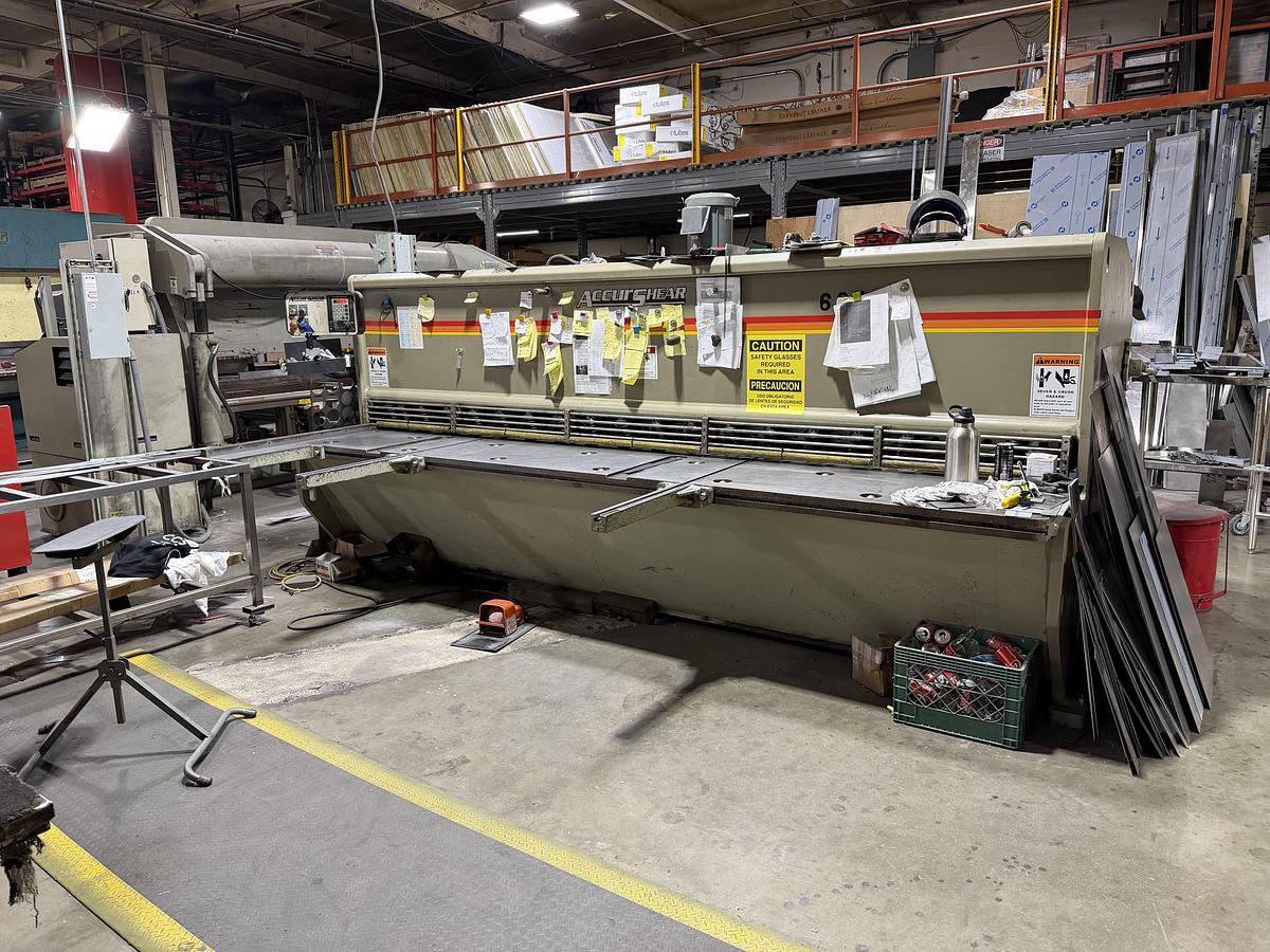 Used 2002 - 1/4" x 12' Accurshear 625012 CNC Hydraulic Shear