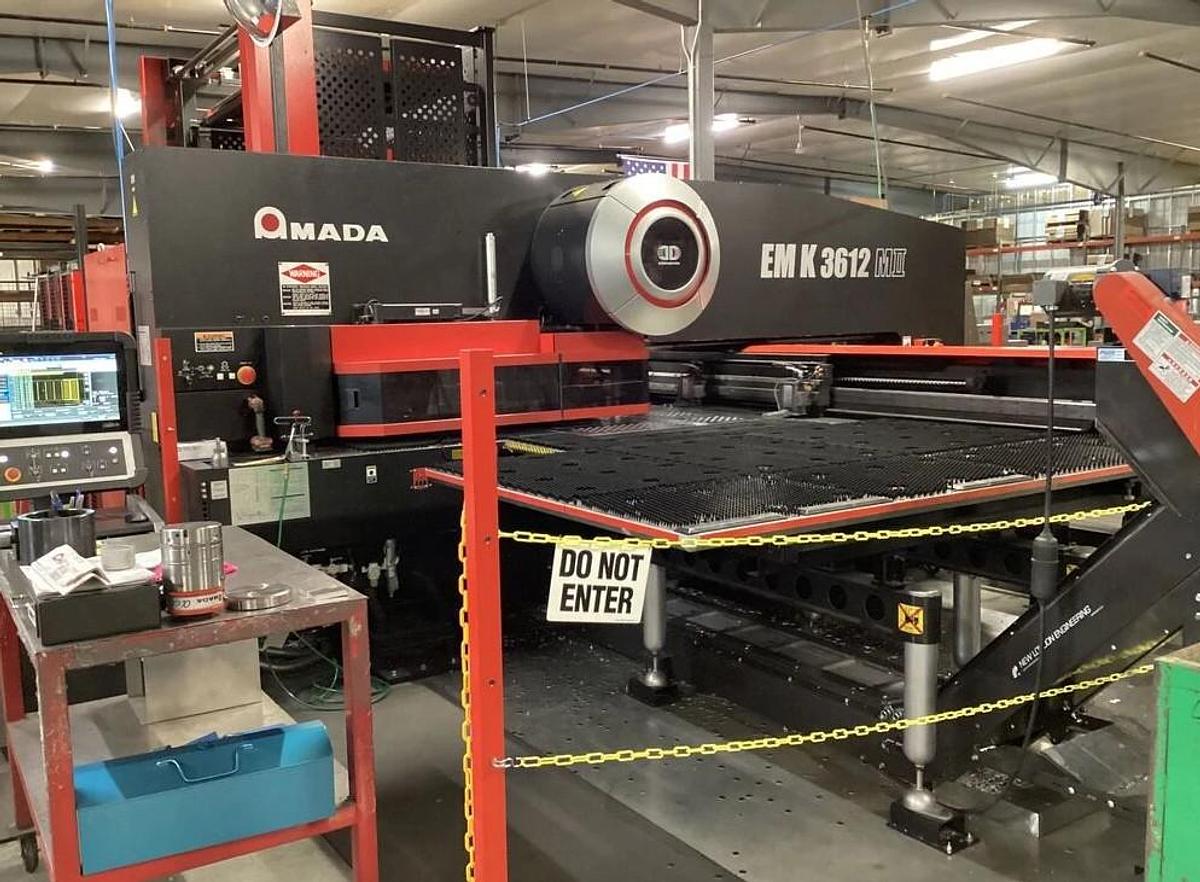 Used 2019 - 33 Ton Amada EMK-3612-MII Servo Driven Turret Punch
