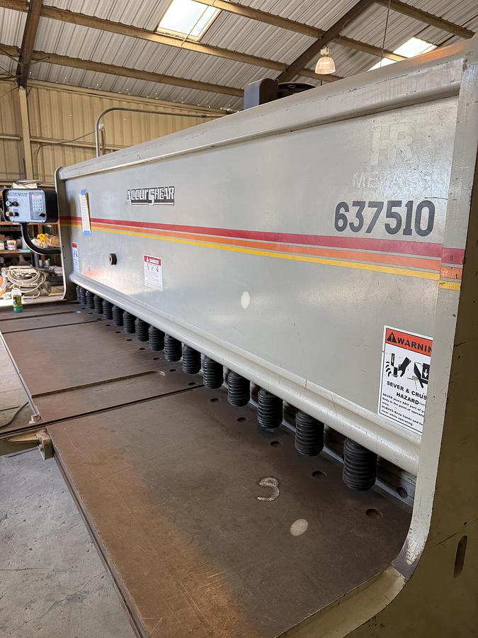 Used 2009 - 3/8" x 10" Accurshear 63710 CNC Hydraulic Shear