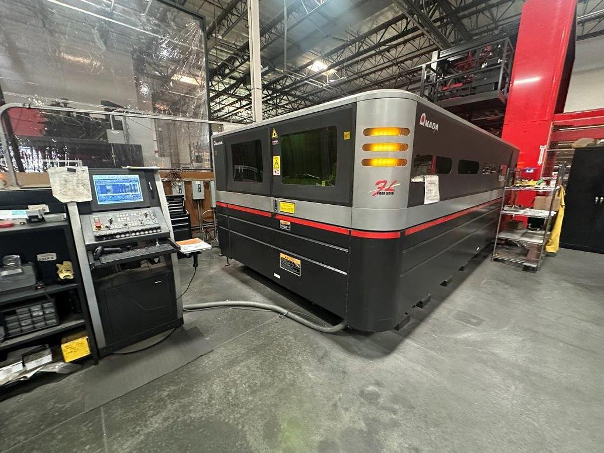 Used 2014 - 4000 Watt Amada FOL-3015AJ CNC Fiber Laser w/ Automation