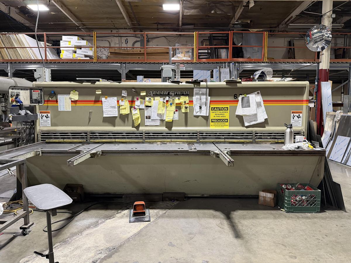 Used 2002 - 1/4" x 12' Accurshear 625012 CNC Hydraulic Shear