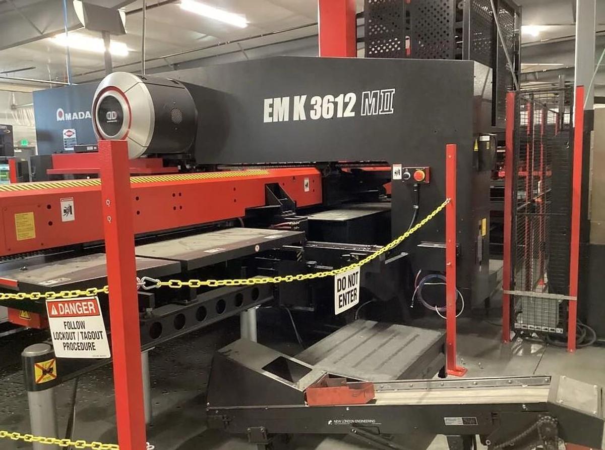 Used 2019 - 33 Ton Amada EMK-3612-MII Servo Driven Turret Punch