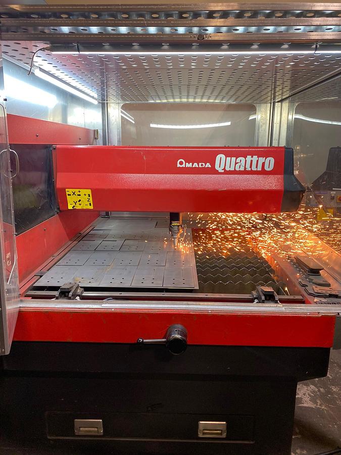 Used 2008 - 2,000 Watt Amada Quattro 4x4 CNC Laser
