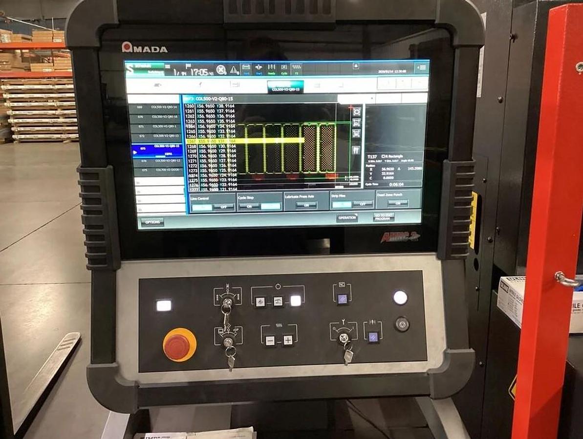 Used 2019 - 33 Ton Amada EMK-3612-MII Servo Driven Turret Punch