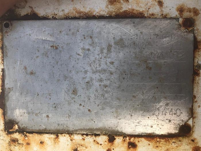 Used 2000 FMC Bean Plunger pumps Bean FMC M1626 AP  Two each