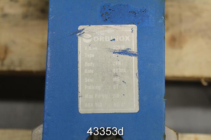 Used 4" Hand Operated Knife Gate Valve #43353