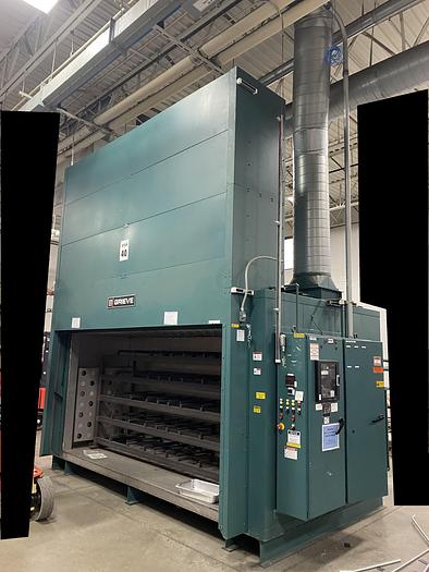 Used GRIEVE BATCH OVEN 132" WIDE X 48" DEEP X 66" HIGH - 500 DEG. F - 460V