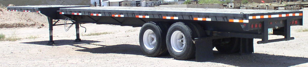 Used Transcraft ETH 40-64 ft. extendable Flatbed Trailer; S/N TC-5888