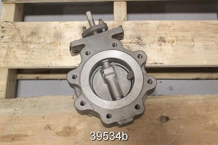 Used Neles Jamesbury 4" Wafer Sphere Butterfly Valve Body, Stainless Steel #39534