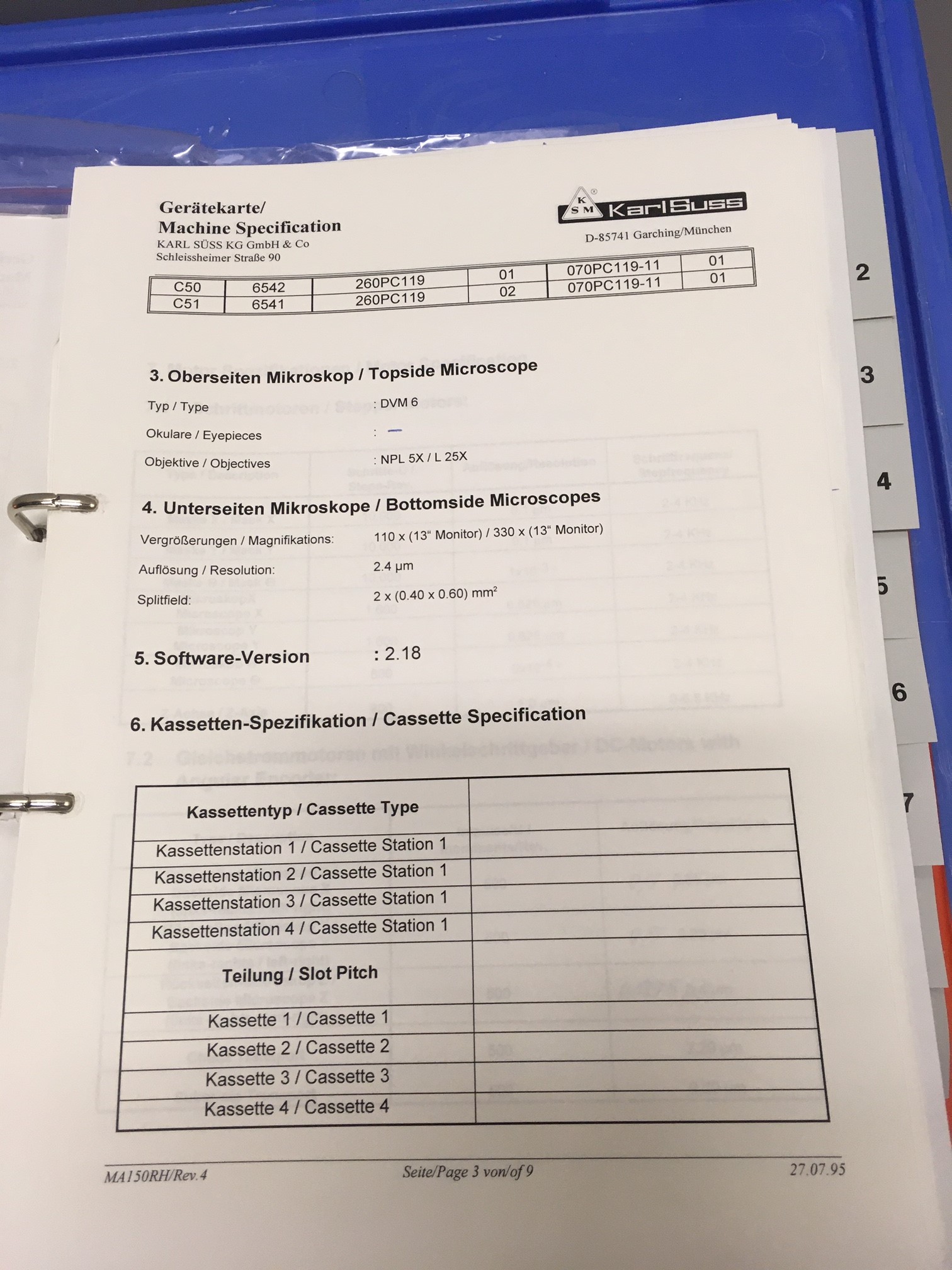 Used Suss MA 150M/BSA  4in and 6in