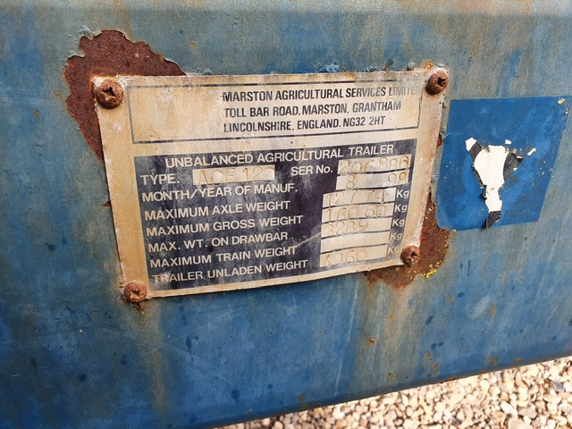 Used AS Marston 12 Ton Dump Trailer