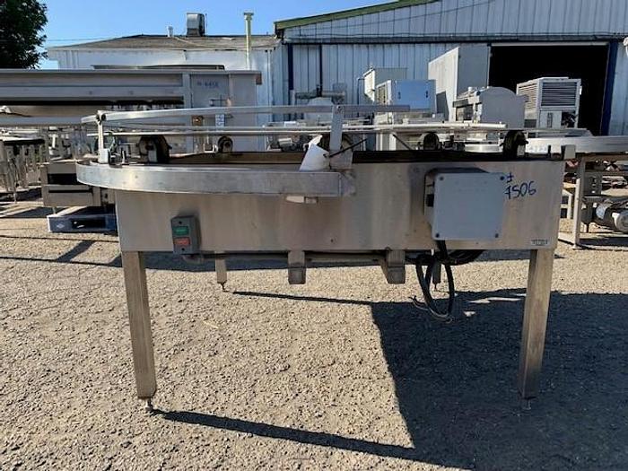 Used 72" Diameter Stainless Steel Accumulation Turntable