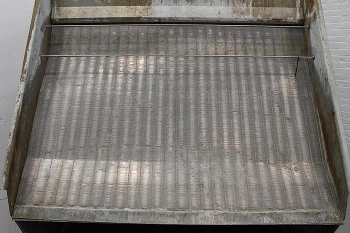 Used Bauer Inclined Thickener Hydrasieve, 72" Wide, .020" Slots, Stainless Steel #43800