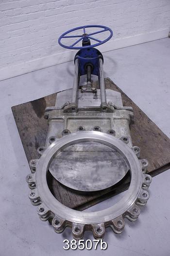 Used True Line 24" Hand Operated Knife Gate Valve with Zidell Gear Box #38507