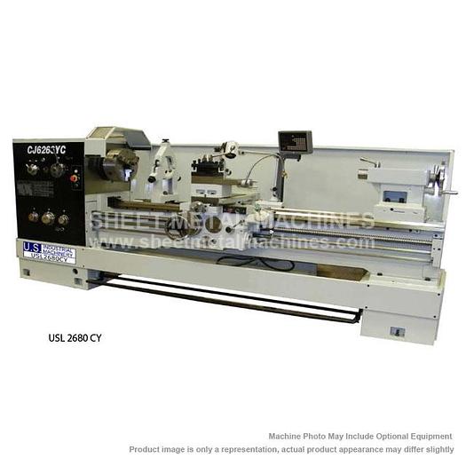 U.S. INDUSTRIAL Precision Geared Head Engine Lathe USL 2680 CY-KIT