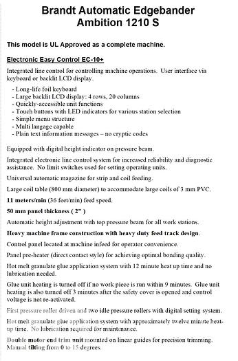 Used 2011 Brandt Ambition 1210 S