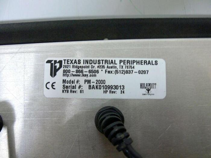 Used Allen Bradley 6185-Cbz Bbzz Fc15/a Flat Panel Monitor W/ Texas Pm-2000 Keyboard