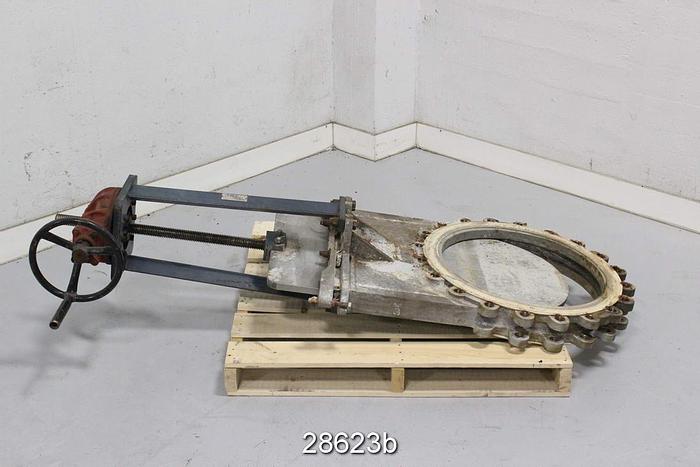 Used Fabri 24" Hand Operated Knife Gate Valve #28623