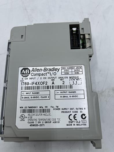 Used A-B Allen Bradley 1769-IF4XOF2 Ser A Rev 2