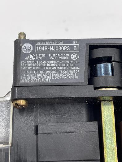 Used Allen-Bradley 194R-NJ030P3 Ser B 