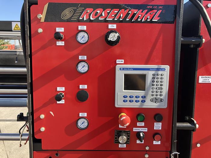 Used 60" ROSENTHAL DUPLEX SLITTER REWINDER 18" REWIND DIAMETERS MFG. 2016