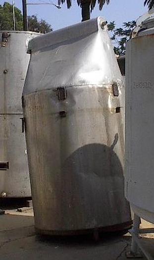 Used Hopper, 50 CF, S/st, 3'6" X 5', 6" Trough Btm Disch, #S692961