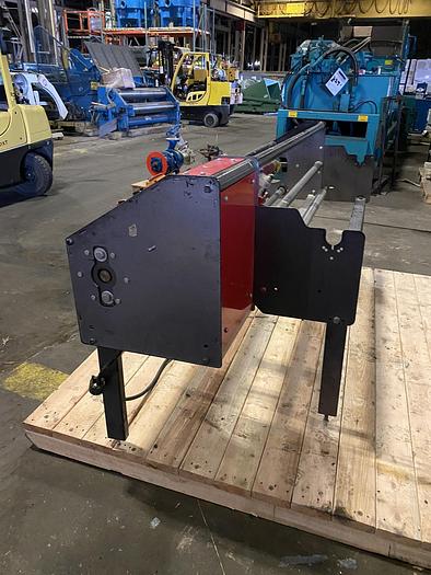 Used 84" ROSENTHAL MODEL RS  SINGLE KNIFE ROLL SLITTER WITH REWINDER JA SOLD
